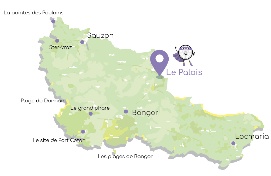 Carte pour visiter belle-île